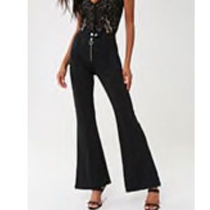 Black flare pants